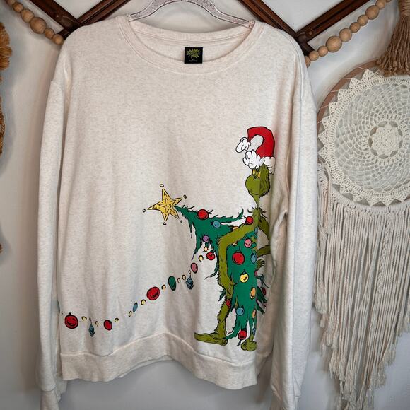 grinch Tops - Grinch Christmas Two Sided Crewneck
